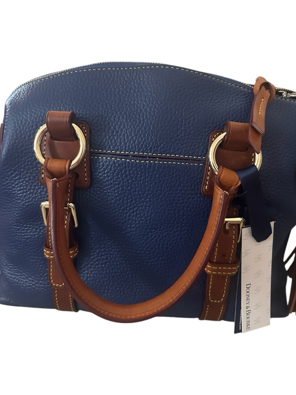 Dooney & Bourke NWT Domed Crossbody Satchel | 3 Piece Set Wristlet & Key Fob - Picture 7 of 15